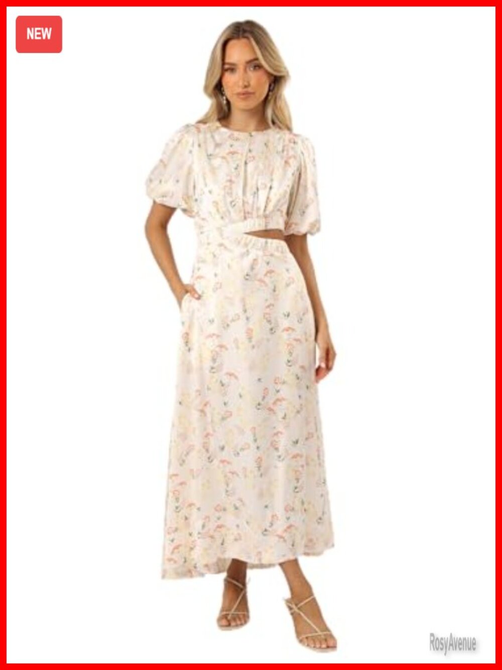 Petal & Pup Aminah Puff Sleeve Maxi Dress Relaxed Fit Casual